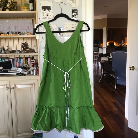 Dress. I added the trimming and the waist tie. - Picture 4 of 4